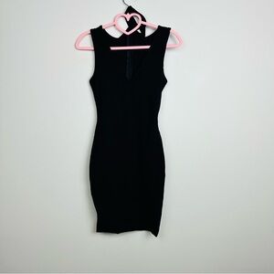 Faith In Love NWT Choker Collar Sleeveless V-Neck Body Con Black Dress Size 6